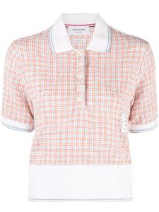 Thom Browne polo en tweed à manches courtes - Orange