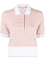 Thom Browne polo en tweed à manches courtes - Orange - thumbnail