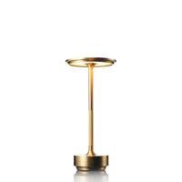 Goliving Tafellamp Op Accu - Oplaadbaar en Dimbaar - Spatwaterbestendig - Energiezuinig - Hoogte 27 cm - Goud - thumbnail
