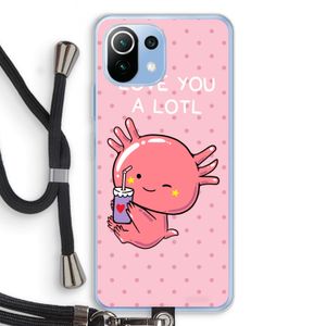 Love You A Lotl: Xiaomi Mi 11 Lite Transparant Hoesje met koord