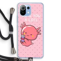 Love You A Lotl: Xiaomi Mi 11 Lite Transparant Hoesje met koord
