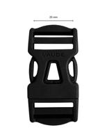 Vaude Steckschnalle 25 mm Dual Adjust black 25 mm