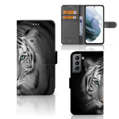 Samsung Galaxy S21 FE | Telefoonhoesje | Met pasjeshouder | Tijger