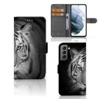 Samsung Galaxy S21 FE | Telefoonhoesje | Met pasjeshouder | Tijger
