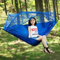 1-2 persoon buiten muggen net parachute hangmat Camping opknoping slapende bed Swing draagbare dubbele stoel 260 x 140cm