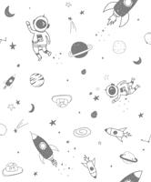 Noordwand Kids Walls Behang outerspace met astronauten, raketten en planeten - 45850
