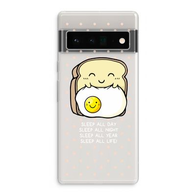 Sleep All Day: Google Pixel 6 Pro Transparant Hoesje