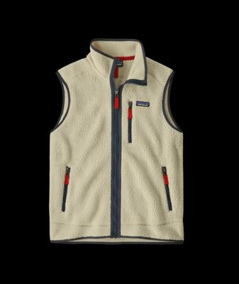 Patagonia Retro Pile Vest Fleece Heren Pelican w/Smolder Blue L