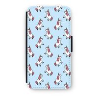 Eenhoorns overal: iPhone XS Flip Hoesje
