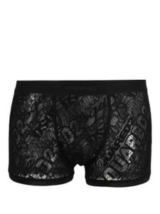 DSQUARED2 logo-print lace-overlay boxers - Noir