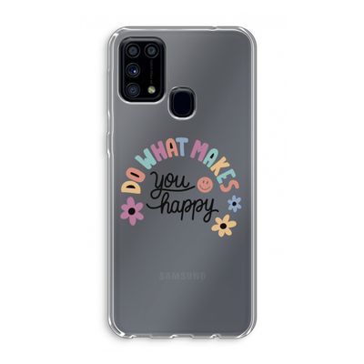 Happy days: Samsung Galaxy M31 Transparant Hoesje