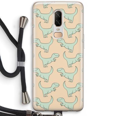 Dinos: OnePlus 6 Transparant Hoesje met koord