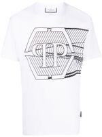 Philipp Plein t-shirt à logo imprimé Skull&Bones - Blanc