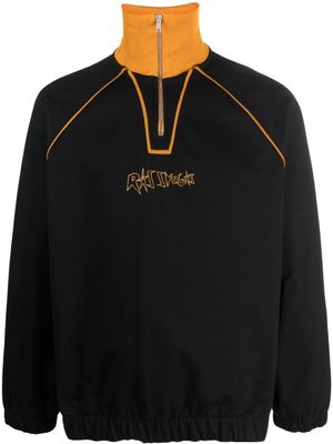 RASSVET sweat zippé à slogan brodé - Noir