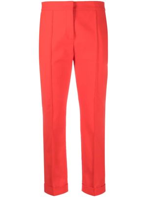 Moschino pantalon de tailleur à coupe courte - Rouge
