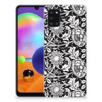 Samsung Galaxy A31 | TPU Case | Black Flowers