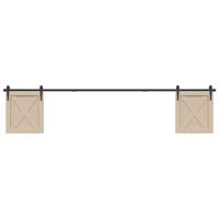 VidaXL Ophangset voor schuifdeur 244 cm koolstofstaal VidaXL Ophangset voor schuifdeur 244 cm koolstofstaal