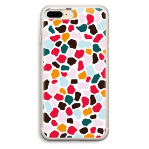 Colored Giraffe: iPhone 7 Plus Transparant Hoesje