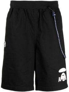 AAPE BY *A BATHING APE® short en coton à logo imprimé - Noir