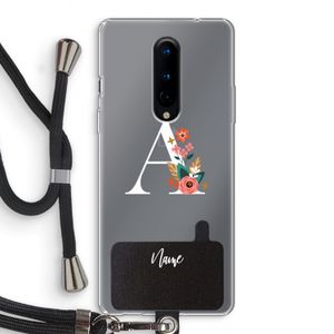 Pink Bouquet: OnePlus 8 Transparant Hoesje met koord
