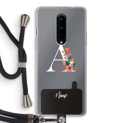 Pink Bouquet: OnePlus 8 Transparant Hoesje met koord