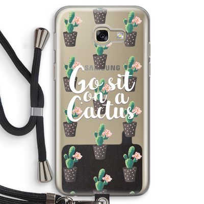 Cactus quote: Samsung Galaxy A5 (2017) Transparant Hoesje met koord