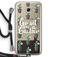 Cactus quote: Samsung Galaxy A5 (2017) Transparant Hoesje met koord