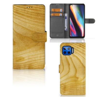 Motorola Moto G 5G Plus | Book Style Case | Licht Hout