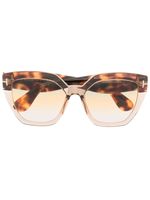 TOM FORD Eyewear lunettes de soleil Phoebe à monture oversize - Marron - thumbnail