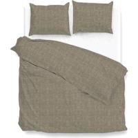 Dekbedovertrek Katoen Lino Palm Taupe Ruiten 260x200 Cm Zo!Home - Dekbed-Discounter.nl