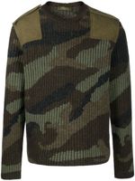 Valentino Garavani pull nervuré à empiècements - Vert