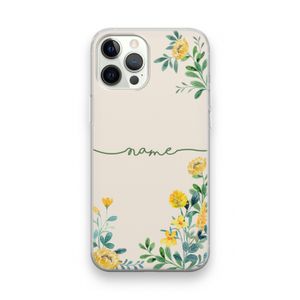 Gele bloemen: iPhone 12 Pro Transparant Hoesje