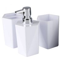 3 delige badkamer set wit 25 cm