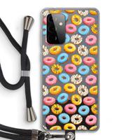 Pink donuts: Samsung Galaxy A72 5G Transparant Hoesje met koord