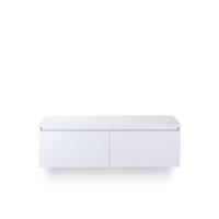 Frozen Badmeubelset 140 cm - Greeplijst in kleur - Incl. Bovenblad Wit Hoogglans