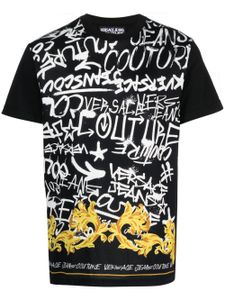 Versace Jeans Couture t-shirt en coton à imprimé graffiti - Noir