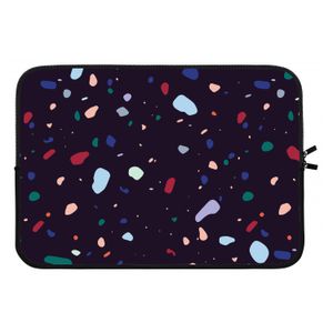 Dark Rounded Terrazzo: Laptop sleeve 13 inch