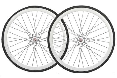 Santafixie 30mm Wielset + Binnenbanden + Banden - Wit Santafixie 30mm Wielset + Binnenbanden + Banden - Wit