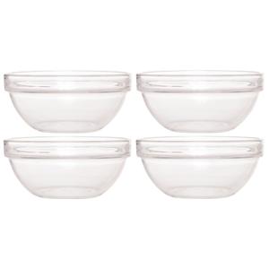 Luminarc glazen schaal/kom - 4x - Dia 20 cm - Sla/salade serveren - Schalen/kommen van glas