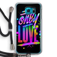 Only Love: Samsung Galaxy S6 Transparant Hoesje met koord