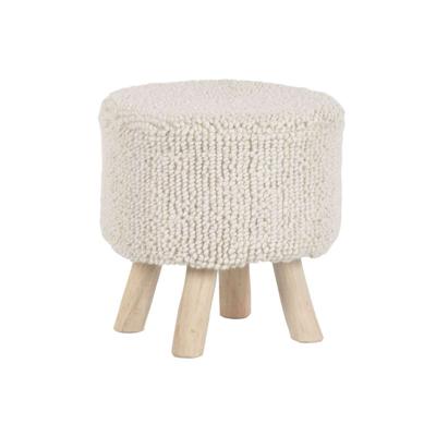 Voetensteun Home ESPRIT Beige Boho 40 x 40 x 40 cm