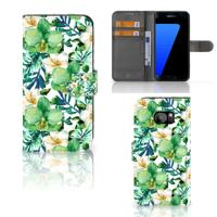 Samsung Galaxy S7 Edge Hoesje Orchidee Groen