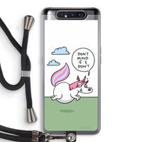 Unicorn: Samsung Galaxy A80 Transparant Hoesje met koord
