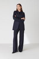 Floria Collective Dames Blazer Janne in het Marine Blauw - Handgemaakt Colbert van Merino Wol - Getailleerd Oversized Look