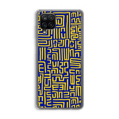 Majorelle Blue Print: Samsung Galaxy A12 Transparant Hoesje