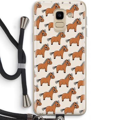 Pony: Samsung Galaxy J6 (2018) Transparant Hoesje met koord