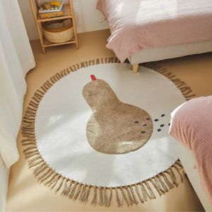 Kave Home Rond Vloerkleed Tamya Peer, 120cm - Beige