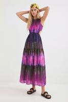 Jurk met cut-out en tie-dye - RED - L