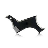 3 PC'S baard styling sjabloon stencil mannen kam all-in-One baard shaping tool (zwart)