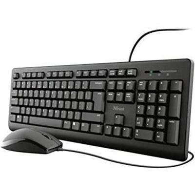 Toetsenbord en muis Trust TKM-250 Zwart Qwerty Spaans